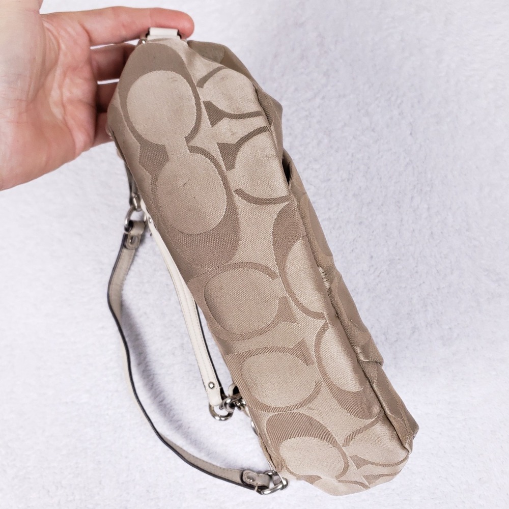Coach‎ Signature C Jacquard Hobo Bag Large Champagne - Picture 5 of 16